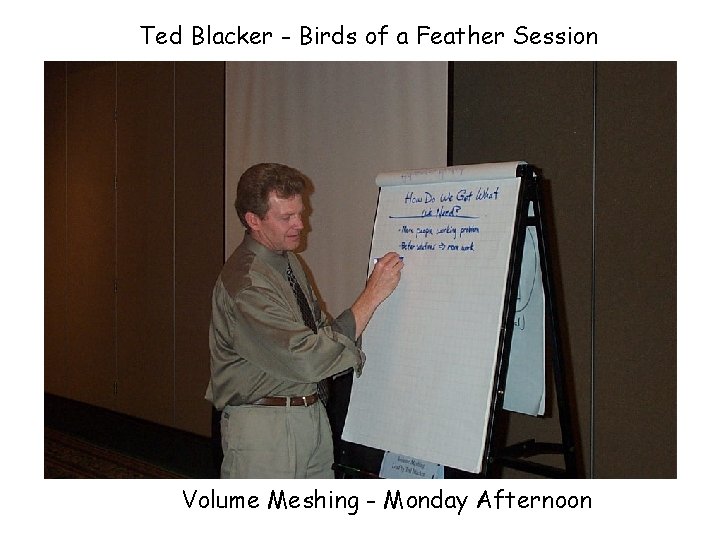 Ted Blacker - Birds of a Feather Session Volume Meshing - Monday Afternoon 