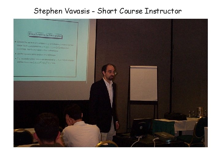 Stephen Vavasis - Short Course Instructor 