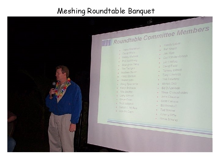 Meshing Roundtable Banquet 