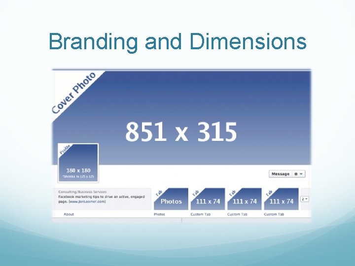 Branding and Dimensions 