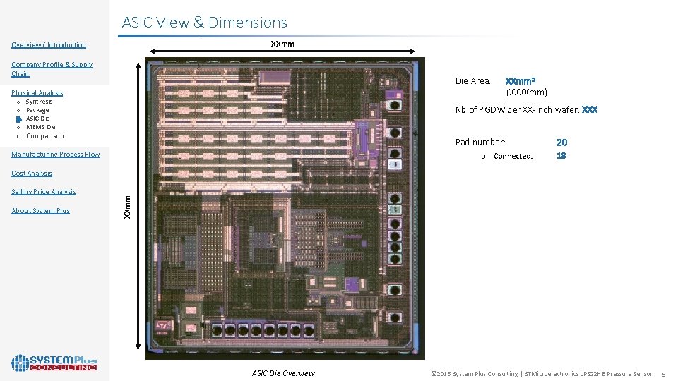 ASIC View & Dimensions XXmm Overview / Introduction Company Profile & Supply Chain Die