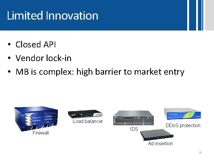 Limited Innovation • Closed API • Vendor lock-in • MB is complex: high barrier