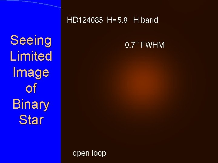 Seeing Limited Image of Binary Star 