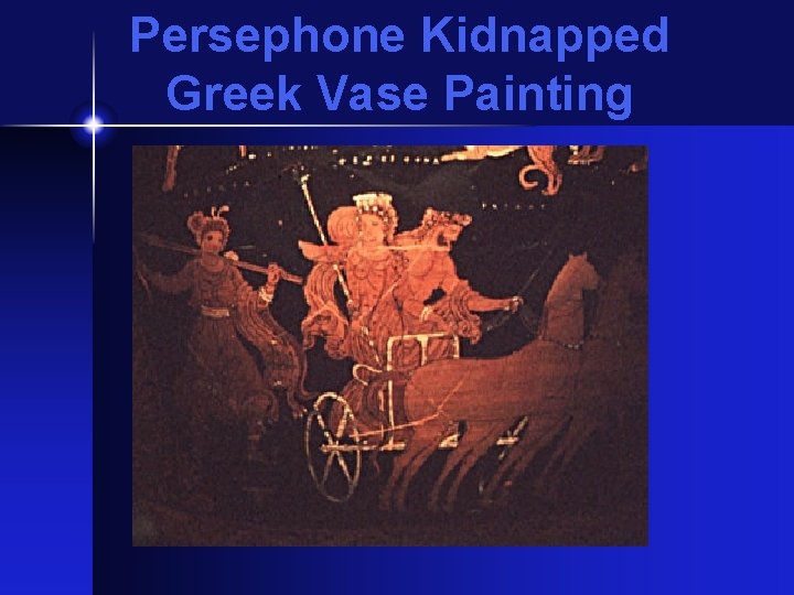 Persephone Kidnapped Greek Vase Painting 