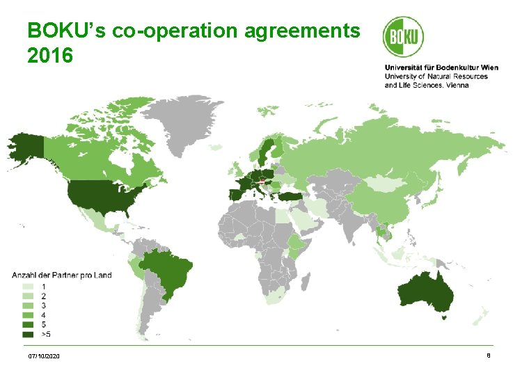 BOKU’s co-operation agreements 2016 07/10/2020 8 