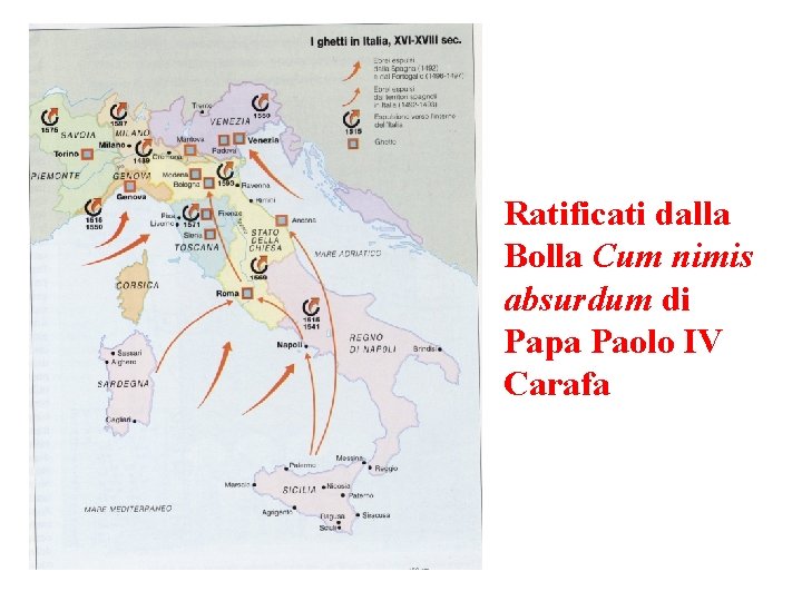 Ratificati dalla Bolla Cum nimis absurdum di Papa Paolo IV Carafa 