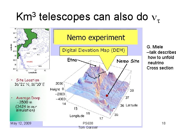 Km 3 telescopes can also do nt G. Miele --talk describes how to unfold