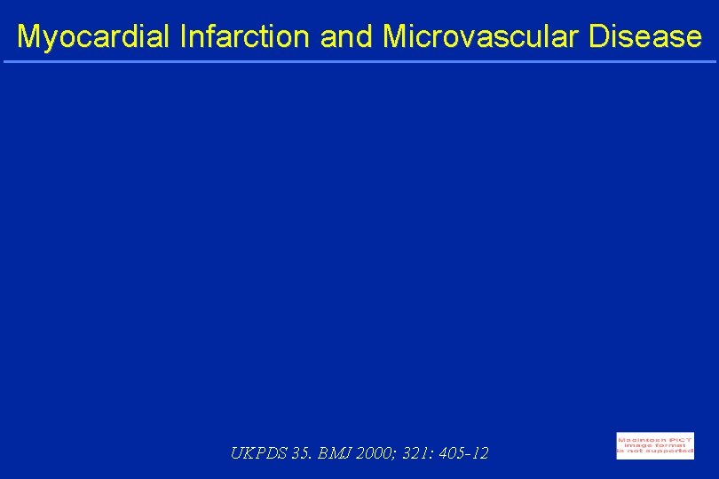 Myocardial Infarction and Microvascular Disease UKPDS 35. BMJ 2000; 321: 405 -12 