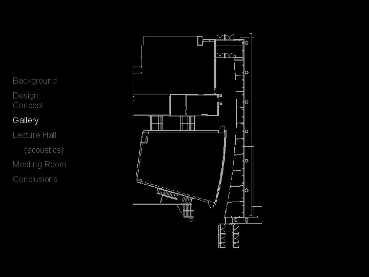 Background Design Concept Gallery Lecture Hall (acoustics) Meeting Room Conclusions 