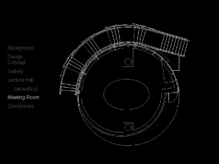 Background Design Concept Gallery Lecture Hall (acoustics) Meeting Room Conclusions 