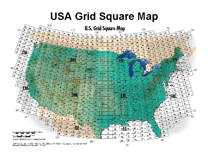 USA Grid Square Map 