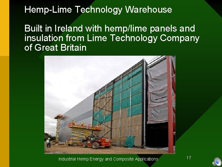 Hemp-Lime Technology Warehouse Built in Ireland with hemp/lime panels and insulation from Lime Technology