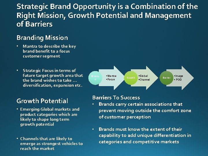 Strategic Brand Opportunity is a Combination of the Right Mission, Growth Potential and Management