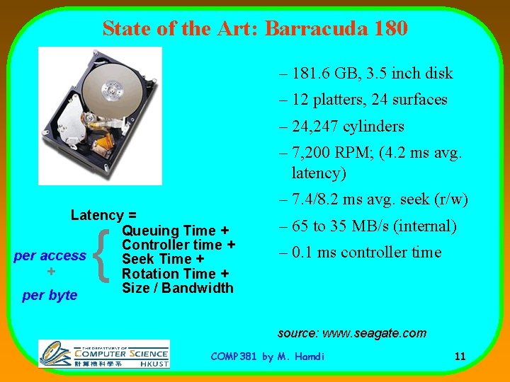 State of the Art: Barracuda 180 – 181. 6 GB, 3. 5 inch disk State of the Art: Barracuda 180 – 181. 6 GB, 3. 5 inch disk