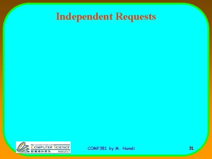 Independent Requests COMP 381 by M. Hamdi 31 