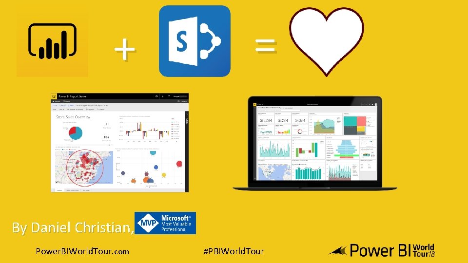 + = By Daniel Christian, Power. BIWorld. Tour. com #PBIWorld. Tour 