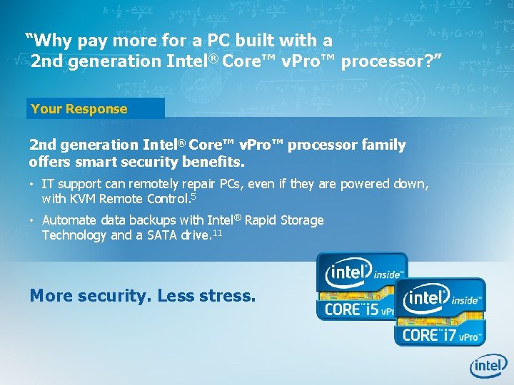 “Why pay more for a PC built with a 2 nd generation Intel® Core™