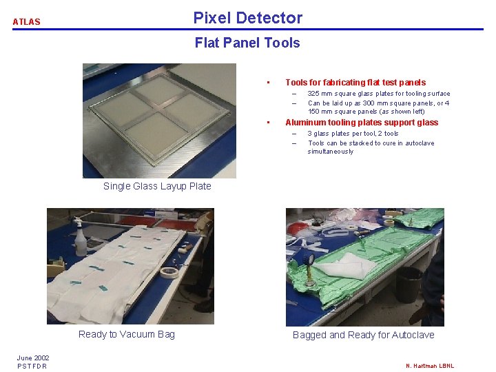 Pixel Detector ATLAS Flat Panel Tools • Tools for fabricating flat test panels –