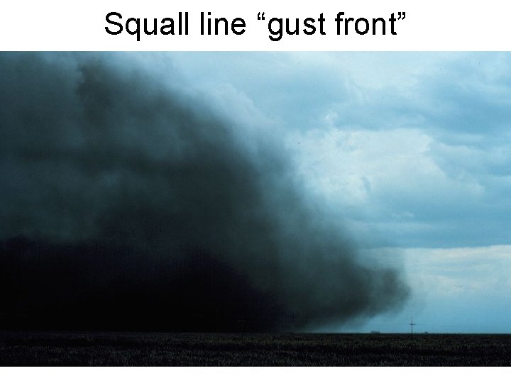 Squall line “gust front” 