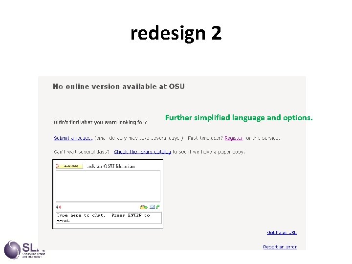 redesign 2 Further simplified language and options. 