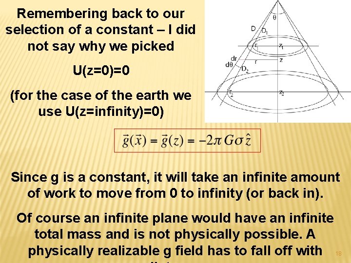 Remembering back to our selection of a constant – I did not say why