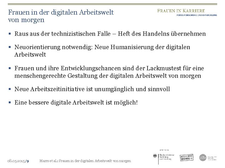 Frauen in der digitalen Arbeitswelt von morgen § Raus der technizistischen Falle – Heft