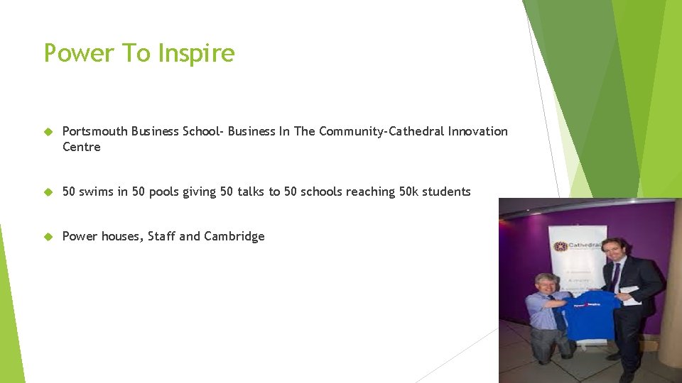 Power To Inspire Portsmouth Business School- Business In The Community-Cathedral Innovation Centre 50 swims