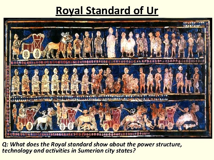 Royal Standard of Ur Q: What does the Royal standard show about the power