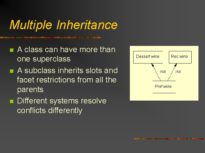 Multiple Inheritance n n n A class can have more than one superclass A