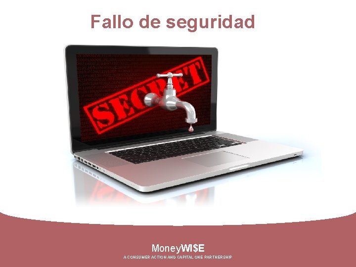 Fallo de seguridad Money. WI$E A CONSUMER ACTION AND CAPITAL ONE PARTNERSHIP 