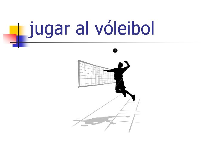 jugar al vóleibol 