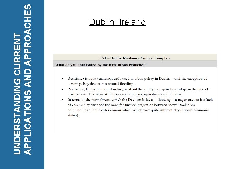 UNDERSTANDING CURRENT APPLICATIONS AND APPROACHES Dublin, Ireland 