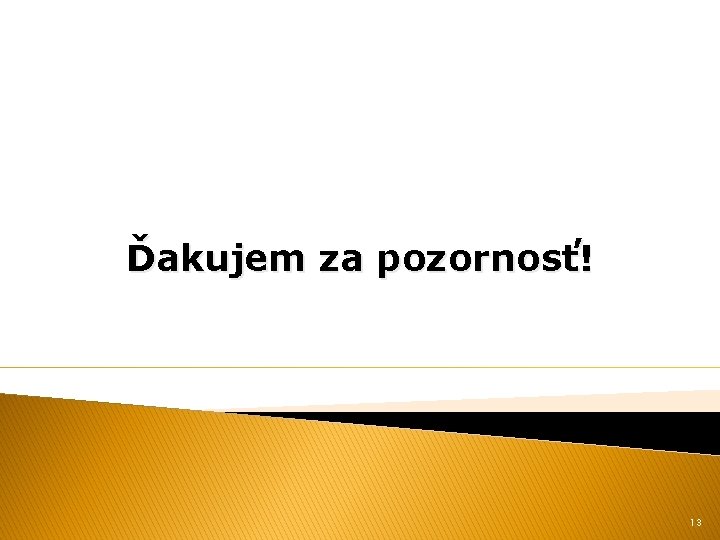 Ďakujem za pozornosť! 13 