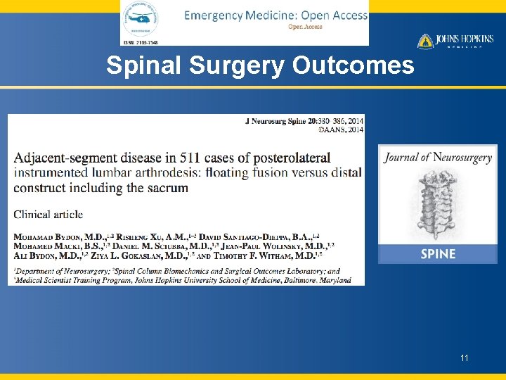 Spinal Surgery Outcomes 11 