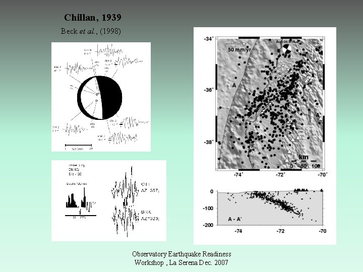 Chillan, 1939 Beck et al. , (1998) Observatory Earthquake Readiness Workshop , La Serena