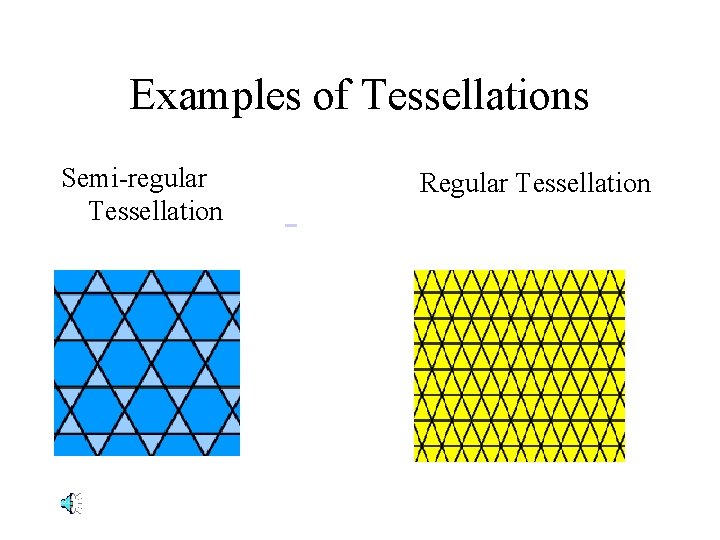 Examples of Tessellations Semi-regular Tessellation Regular Tessellation 