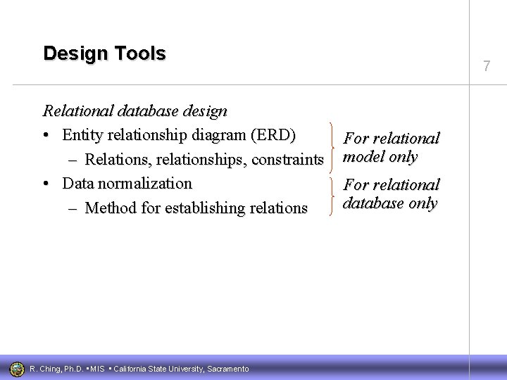 1 Week 8 October 19 Database Design Modeling