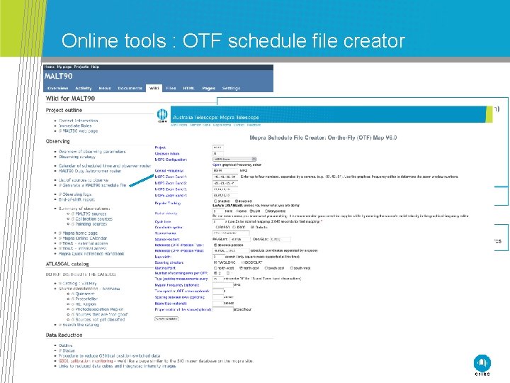 Online tools : OTF schedule file creator 