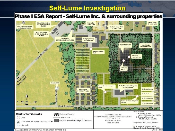 Self-Lume Investigation 0 125 250 Feet 500 