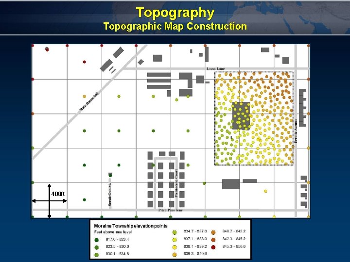 Topography Topographic Map Construction 400 ft 