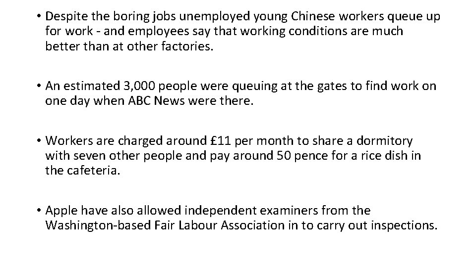  • Despite the boring jobs unemployed young Chinese workers queue up for work