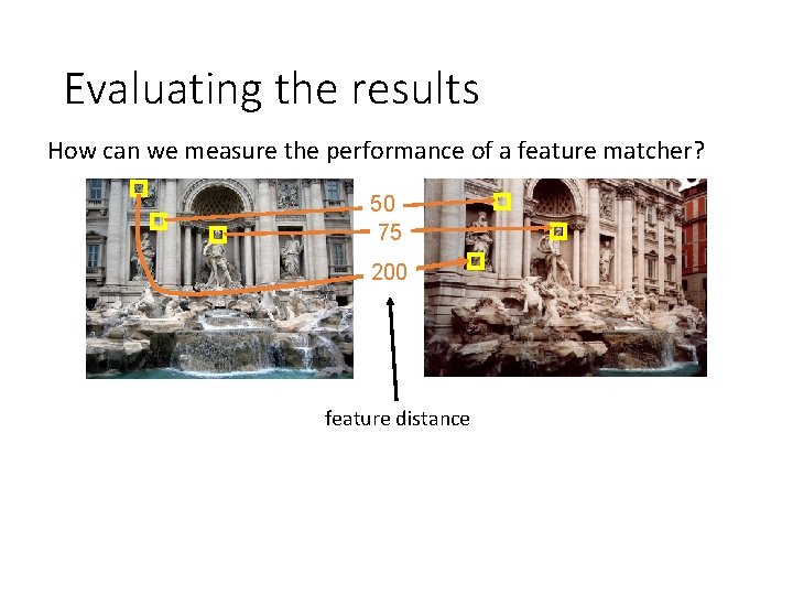 Evaluating the results How can we measure the performance of a feature matcher? 50