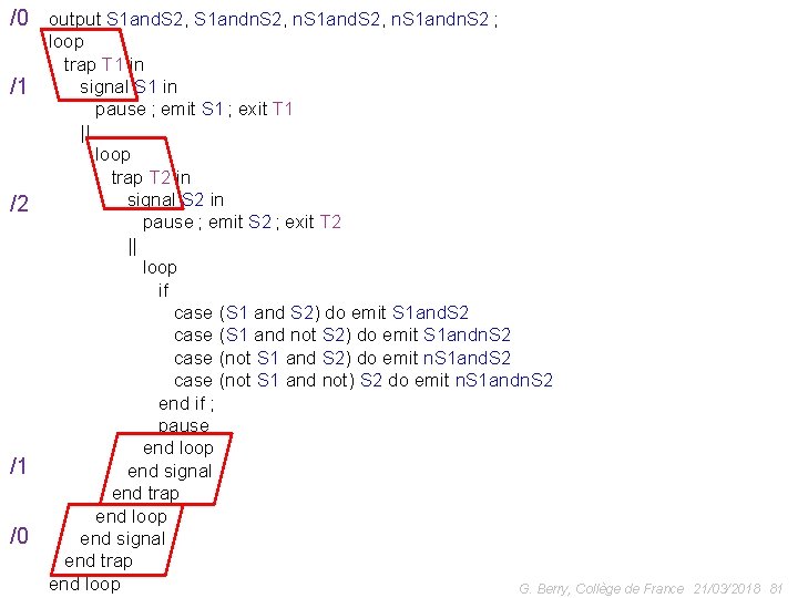 /0 output S 1 and. S 2, S 1 andn. S 2, n. S