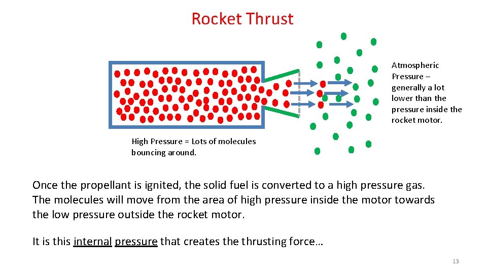 Rocket Thrust Atmospheric Pressure – generally a lot lower than the pressure inside the