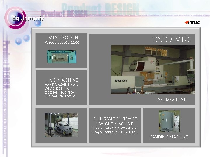 Equipments PAINT BOOTH CNC / MTC W 9000 XL 5000 XH 2500 NC MACHINE