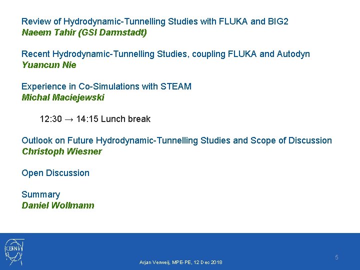 Review of Hydrodynamic-Tunnelling Studies with FLUKA and BIG 2 Naeem Tahir (GSI Darmstadt) Recent