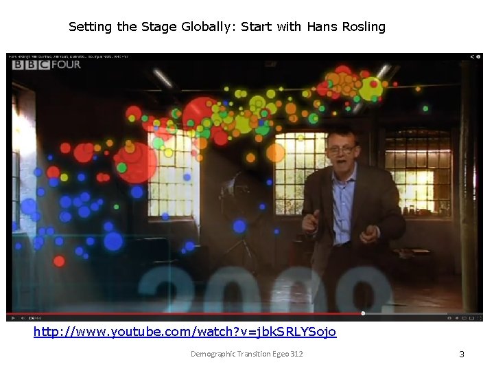 Setting the Stage Globally: Start with Hans Rosling http: //www. youtube. com/watch? v=jbk. SRLYSojo