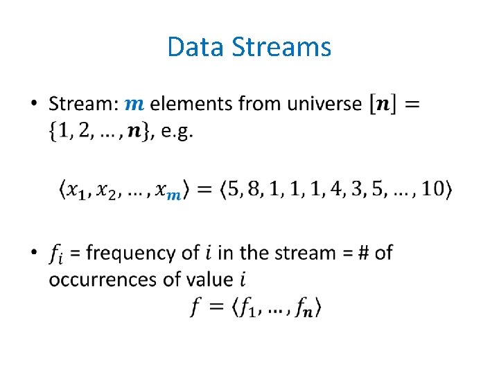 Data Streams • 