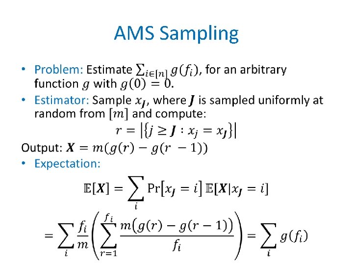 AMS Sampling • 