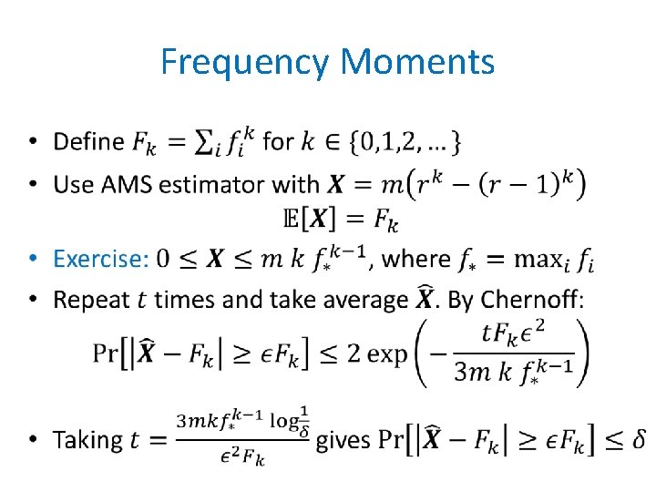 Frequency Moments • 